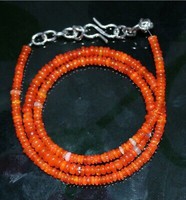 Rarity!!! 31 Ct genuine orange fire opal pearl string from Mexico!