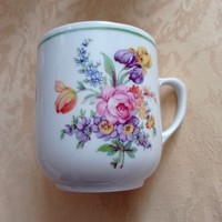 Czechoslovakian cup with a bouquet of flowers, 3 dl