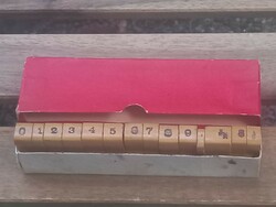 Vintage betű-szám nyomda kellékek