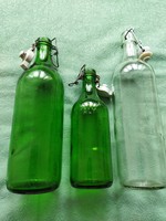 Csatos üvegek 3 db 0, 5 és 1 L