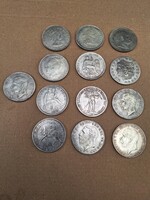 13 Pcs. Silver plated coin