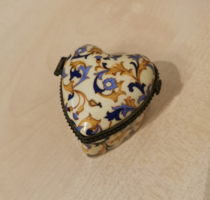 Szív alakú porcelán ékszertartó Portugál design