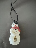 Old plastic snowman Christmas tree decoration