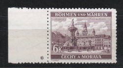 Német megszállás 0142 (Böhmen és Mähren) Mi 58 LW gumi nélkül        1,00 Euró