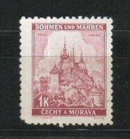 Német megszállás 0160 (Böhmen és Mähren) Mi 28 gumi nélkül        0,30 Euró