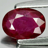 Real, natural purplish red ruby gemstone 0.96ct (si1) value: 43,200