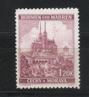 Német megszállás 0161 (Böhmen és Mähren) Mi 29 gumi nélkül        0,30 Euró