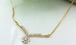 14.karátos arany collierem 0.72 ct.gyémántokkal Igazolással