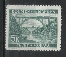 Német megszállás 0175 (Böhmen és Mähren) Mi 57 gumi nélkül        0,30 Euró