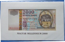 Magyar Millennium 2000 Ft aranyszálas 2000