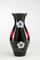 Glass vase, hand painted, gilded, large size, beautiful.