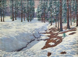 Olgyai Viktor ( 1870 - 1929 ) Téli erdő