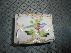 Herend porcelain match holder (pheasant pattern)
