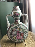 Old Chinese hand-painted porcelain water bottle, flask