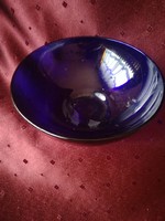 Royal blue glass bowl