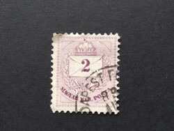 1881 Színes számú krajcáros 2 kr. v.ibolya B 11 1/2 ..dapest G3