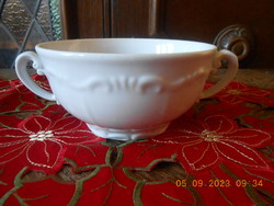 Zsolnay fehér, nagyméretű leveses csésze