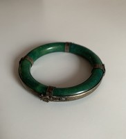 Antique rare huge 62 gram jade bangle bracelet