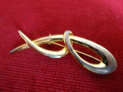 Gold-plated metal brooch, pin, length 7 cm. Jokai.