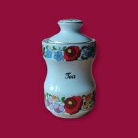 Kalocsai porcelán teafű tartó