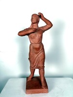 Zoltán Olcsai-kiss terracotta female statue, 1960s - 5487