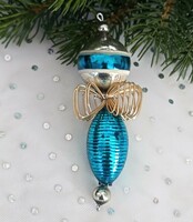 Old glass Christmas tree ornament bee 9cm