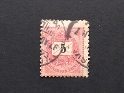 1889 Black numbered 5 kr. E 12 : 11 3/4 g3
