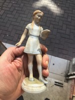 Drasche porcelain singing girl, height 16 cm