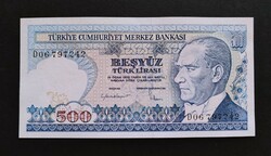 Törökország 500 Lirasi / Líra 1984, UNC