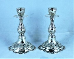 Very nice, antique, pair of silver candle holders, Swedish!!!