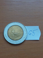 Italy 500 lira 1987, bimetal 65.