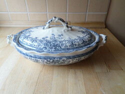 Antik angol Keeling & Co Oxford porcelán ragus tál