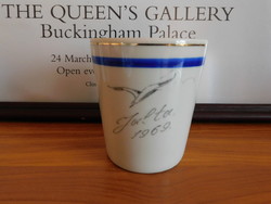 Yalta 1969 porcelain commemorative cup with hand-painted seagull