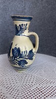 Vintage Corund marked jug, hand painted, glaze wear on the edge of the top, height: 16 cm, opening: 5.5
