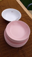 Ritka, rózsaszín Gránit tányérok és tál