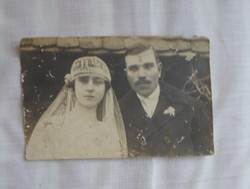 Vintage fotó 5.: régi esküvői fénykép, Kiskunmajsa (1910-es évek?)