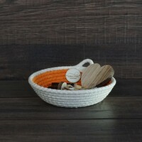 Sewn rope basket - storage bowl (geum)