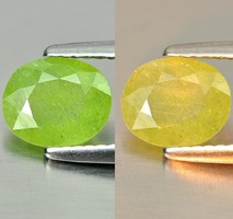 Real, product. Yellowish apple green titanite (sphene) gemstone 1.13ct (si1) value: HUF 33,900!