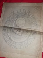 Antik Ex Libris tervezetek és a kész mű, Dr Elek Sándor néhai főjegyző Úr Szolnok gyűjtői állapotban