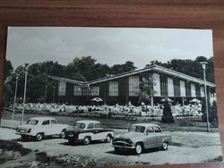 Régi képeslap, Balaton,Balatonföldvár, Motel étterem, 1963-as évek körüli
