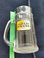 Retro Gold Fassl, és Pilsner urquell üveg sörös korsók egy csomagban