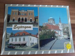 Old postcard, lathe, mosaic postcard, postage stamp