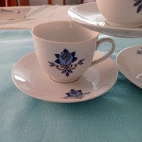 Kék mintás Winterling Kirchenlamitz  kávés/teás csésze, tányérral