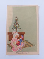 Régi karácsonyi képeslap 1956 rajzos levelezőlap