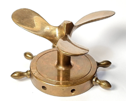Copper propeller paperweight