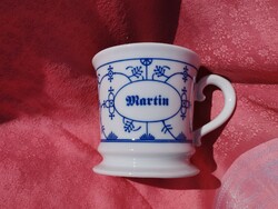 Immortelle patterned porcelain cup, tumbler, mug