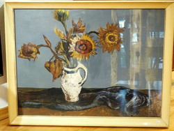 Zoltán Papp: sunflowers 1965.