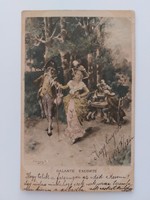 Régi művészeti képeslap 1902 Antonio Lonza levelezőlap