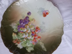 Beautiful porcelain plate with grape pattern