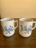 Zsolnay shield seal mug with forget-me-not 2 pcs